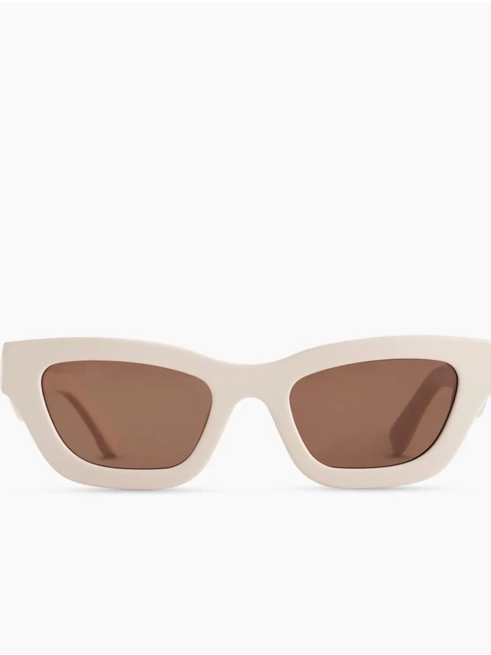 Quince Jackie Polarized Acetate Sunglasses Cream, brown lenses Cat-eye MSRP $182